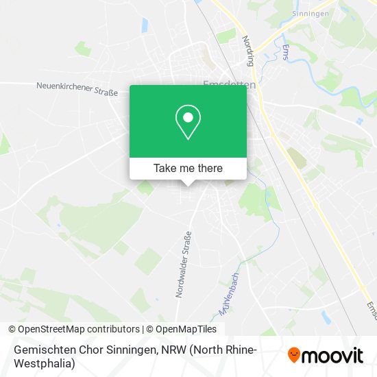 Gemischten Chor Sinningen map
