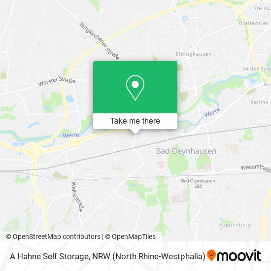 A Hahne Self Storage map