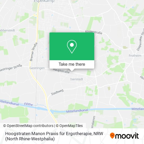 Hoogstraten Manon Praxis für Ergotherapie map