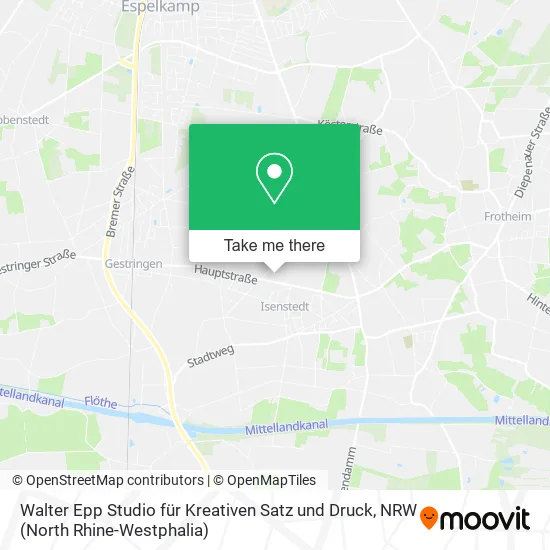 Карта Walter Epp Studio für Kreativen Satz und Druck