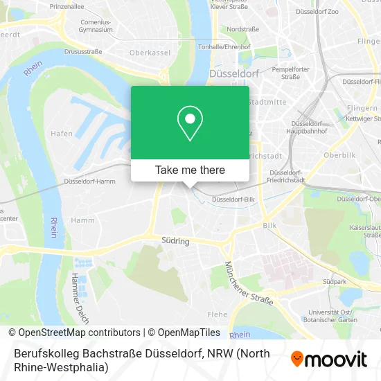 Карта Berufskolleg Bachstraße Düsseldorf