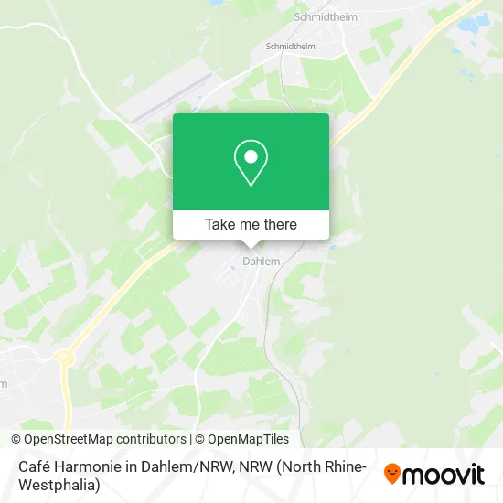 Карта Café Harmonie in Dahlem/NRW