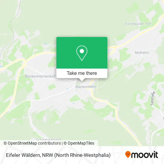 Карта Eifeler Wäldern