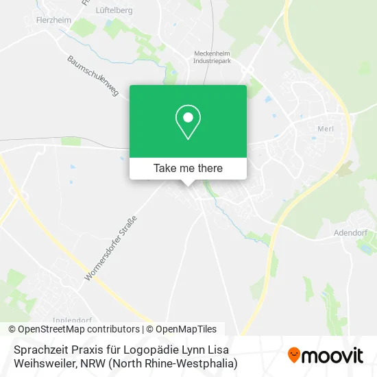 Карта Sprachzeit Praxis für Logopädie Lynn Lisa Weihsweiler