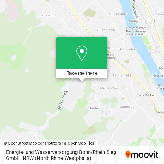 Карта Energie- und Wasserversorgung Bonn / Rhein-Sieg GmbH