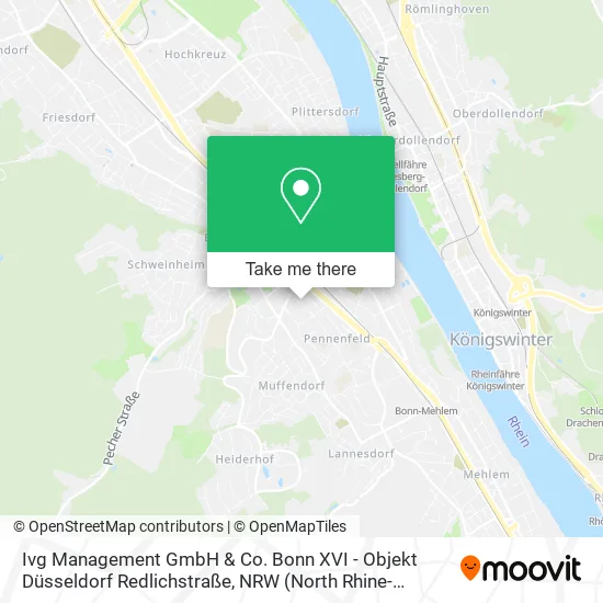 Карта Ivg Management GmbH & Co. Bonn XVI - Objekt Düsseldorf Redlichstraße