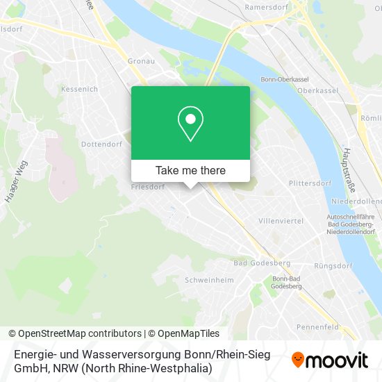 Карта Energie- und Wasserversorgung Bonn / Rhein-Sieg GmbH