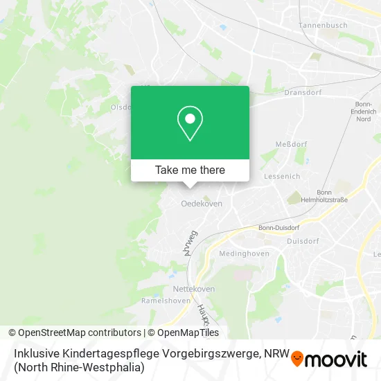Карта Inklusive Kindertagespflege Vorgebirgszwerge
