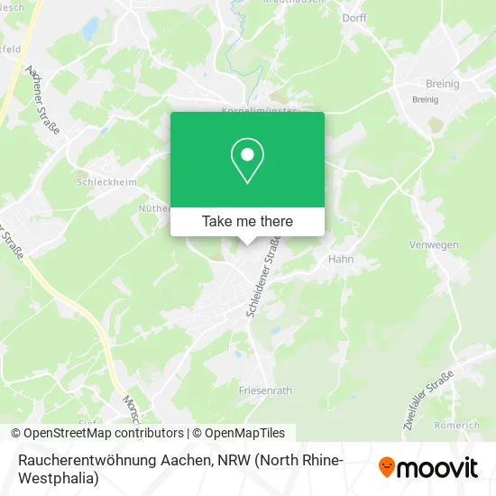 Карта Raucherentwöhnung Aachen