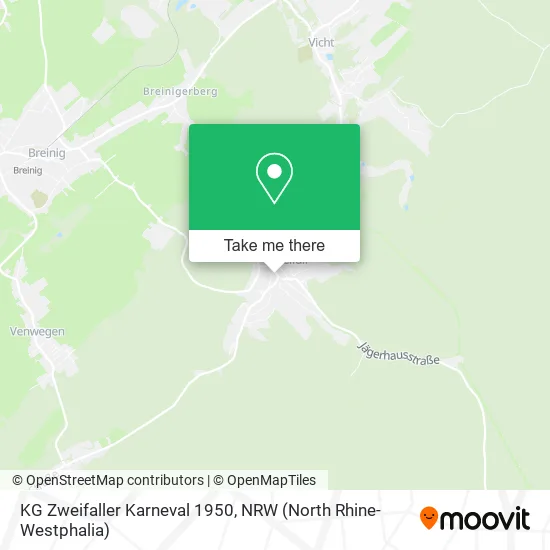 Карта KG Zweifaller Karneval 1950