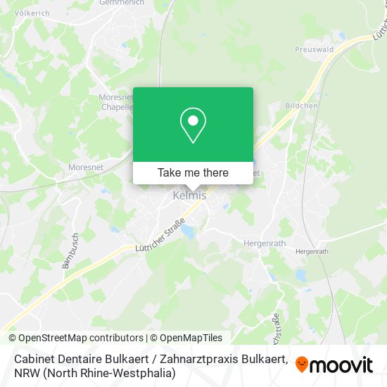 Карта Cabinet Dentaire Bulkaert / Zahnarztpraxis Bulkaert