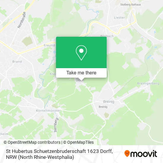 Карта St Hubertus Schuetzenbruderschaft 1623 Dorff