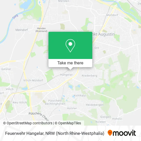 Feuerwehr Hangelar map