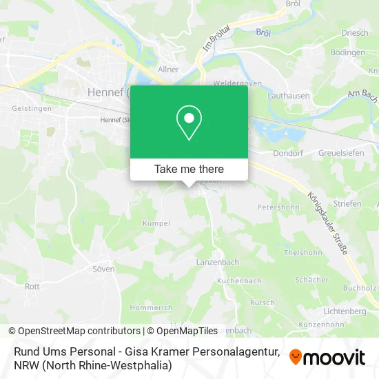 Карта Rund Ums Personal - Gisa Kramer Personalagentur
