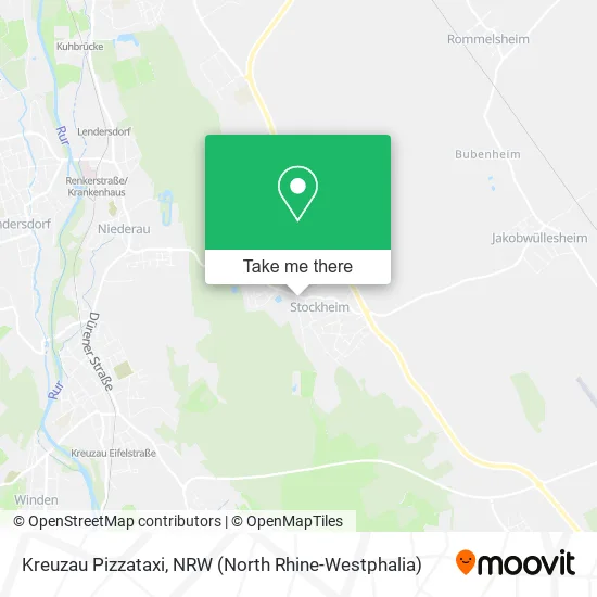 Карта Kreuzau Pizzataxi