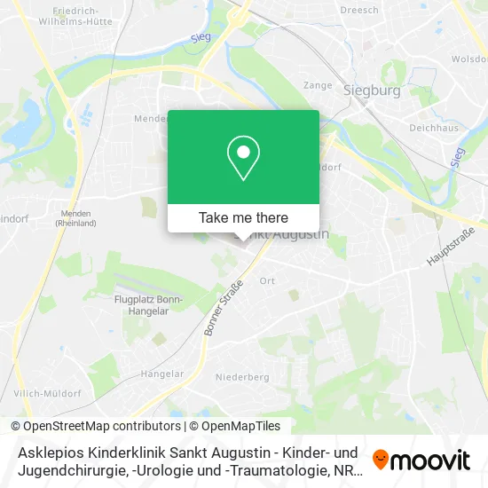 Карта Asklepios Kinderklinik Sankt Augustin - Kinder- und Jugendchirurgie, -Urologie und -Traumatologie