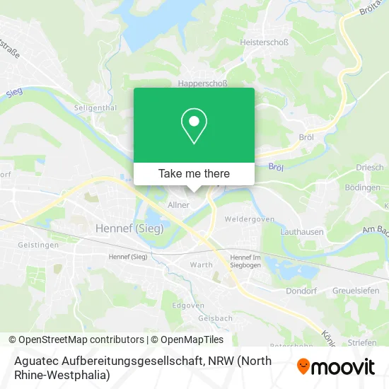 Карта Aguatec Aufbereitungsgesellschaft