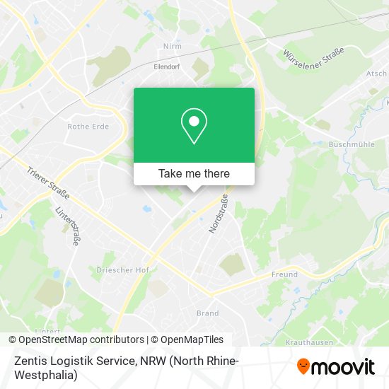 Zentis Logistik Service map