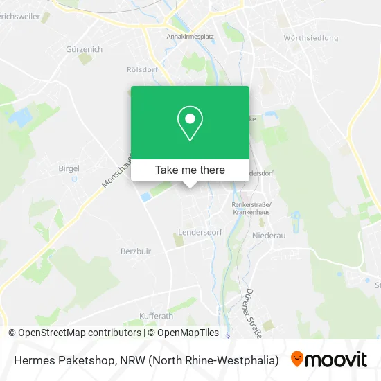 Hermes Paketshop map