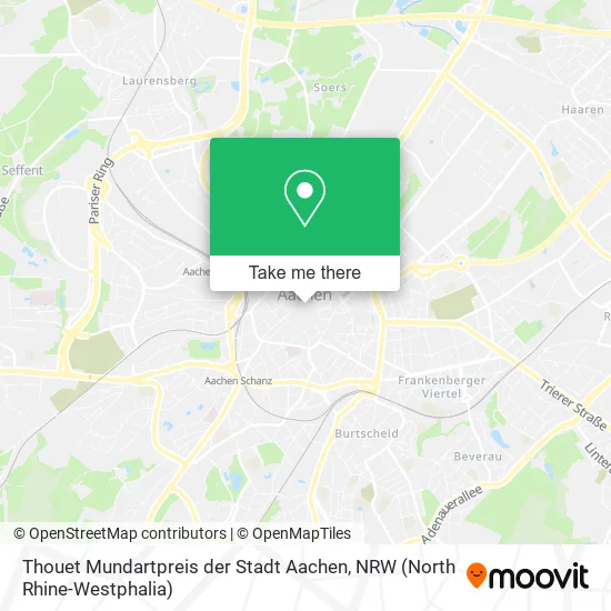 Карта Thouet Mundartpreis der Stadt Aachen