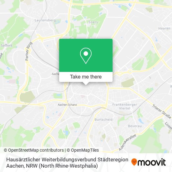 Карта Hausärztlicher Weiterbildungsverbund Städteregion Aachen
