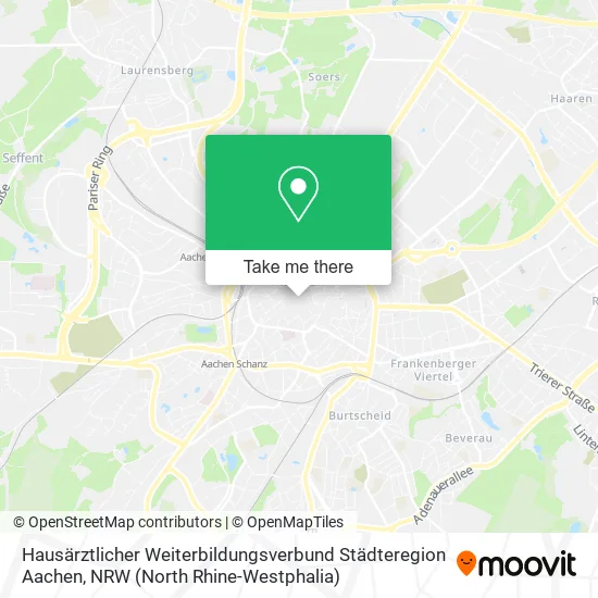Hausärztlicher Weiterbildungsverbund Städteregion Aachen map