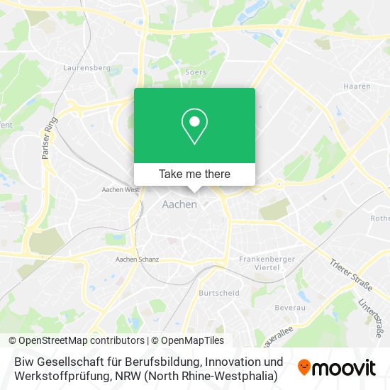 Biw Gesellschaft für Berufsbildung, Innovation und Werkstoffprüfung map