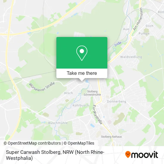 Super Carwash Stolberg map