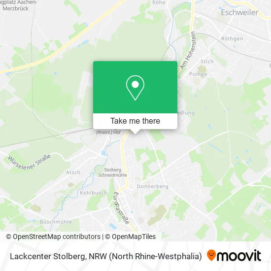 Lackcenter Stolberg map