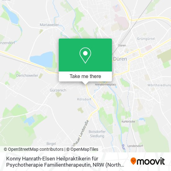 Konny Hanrath-Elsen Heilpraktikerin für Psychotherapie Familientherapeutin map