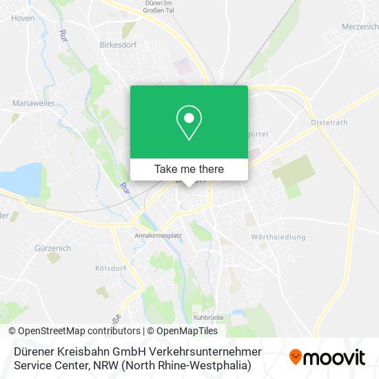 Dürener Kreisbahn GmbH Verkehrsunternehmer Service Center map