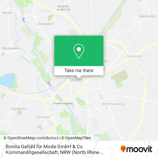 Карта Bonita Gefühl für Mode GmbH & Co. Kommanditgesellschaft