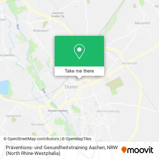 Карта Präventions- und Gesundheitstraining Aachen