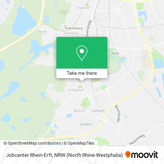 Карта Jobcenter Rhein-Erft