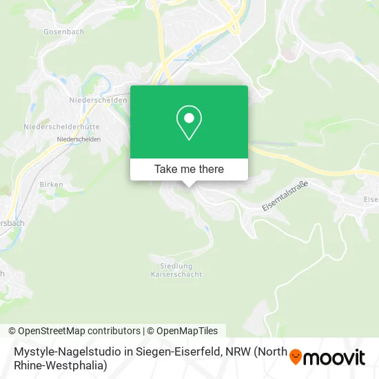 Карта Mystyle-Nagelstudio in Siegen-Eiserfeld