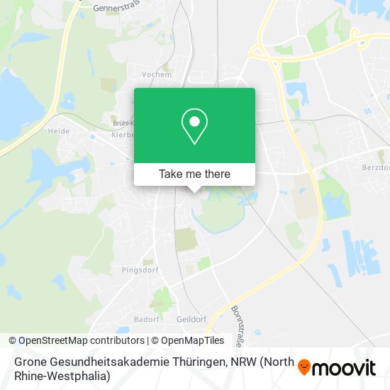 Grone Gesundheitsakademie Thüringen map