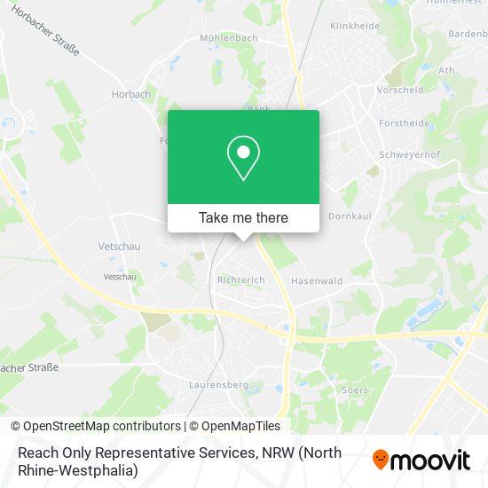 Reach Only Representative Services map