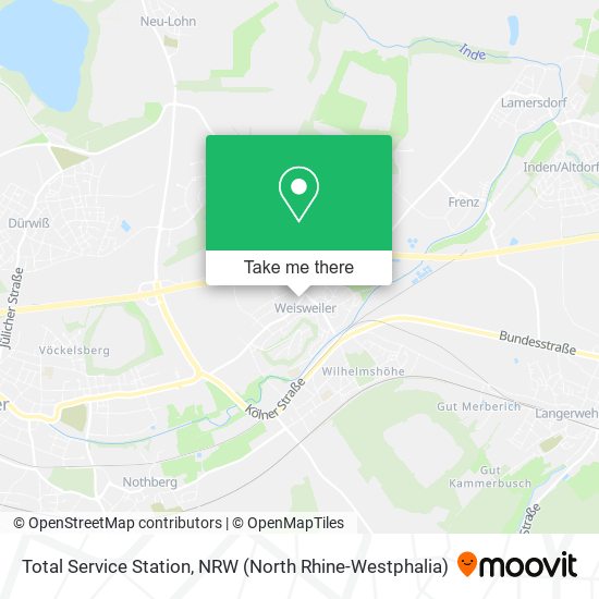 Total Service Station map