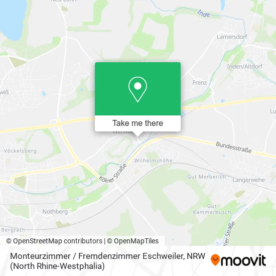 Карта Monteurzimmer / Fremdenzimmer Eschweiler