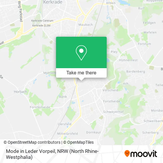 Карта Mode in Leder Vorpeil