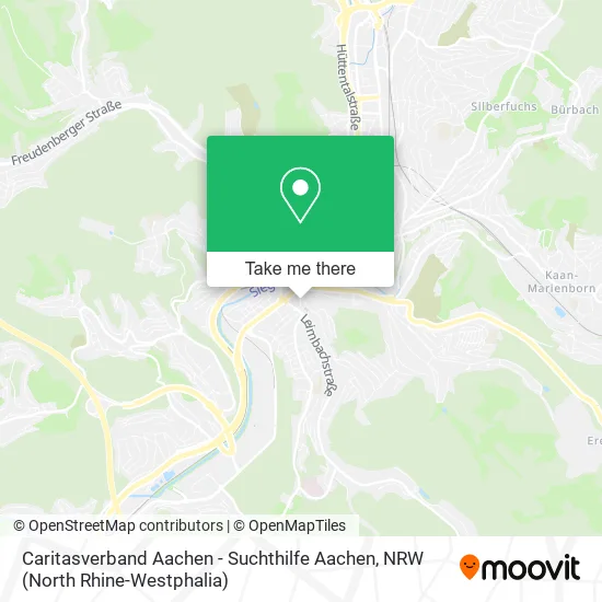 Карта Caritasverband Aachen - Suchthilfe Aachen
