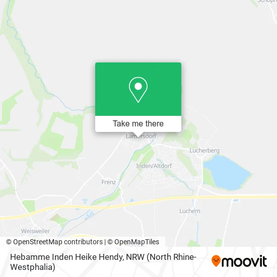 Карта Hebamme Inden Heike Hendy