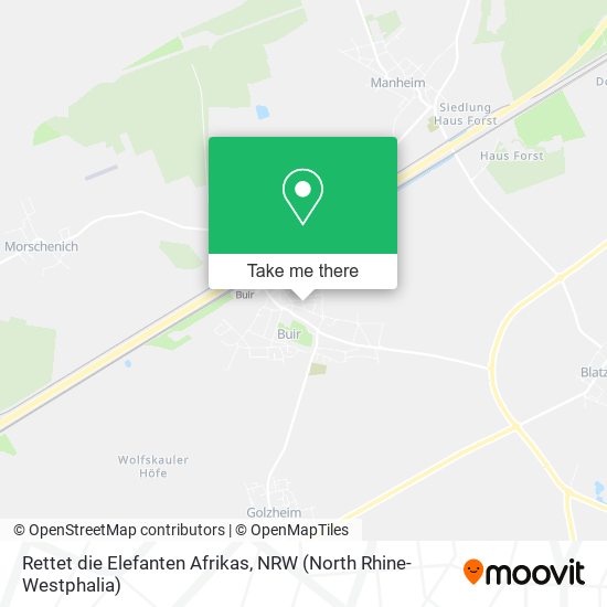 Rettet die Elefanten Afrikas map