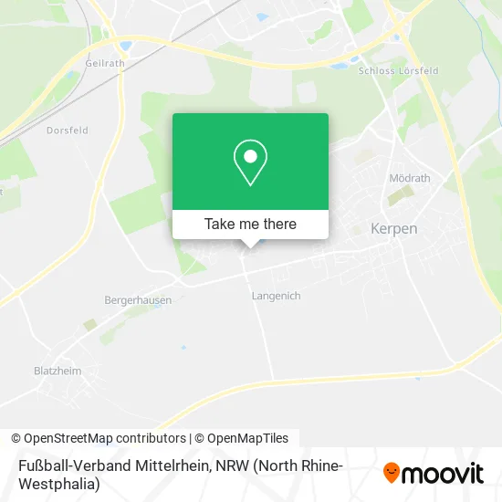 Карта Fußball-Verband Mittelrhein