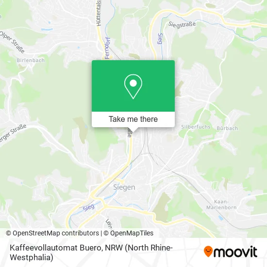 Карта Kaffeevollautomat Buero