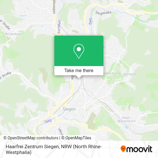 Haarfrei Zentrum Siegen map