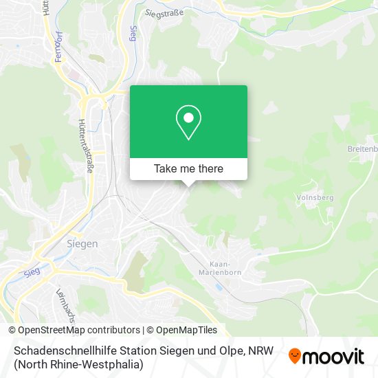Schadenschnellhilfe Station Siegen und Olpe map