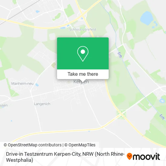 Карта Drive-in Testzentrum Kerpen-City