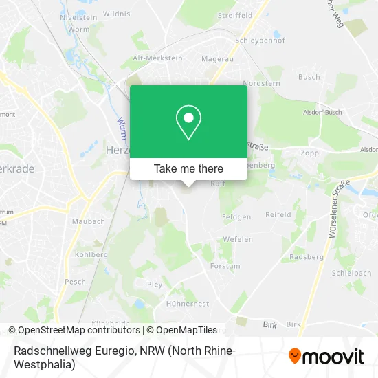 Карта Radschnellweg Euregio