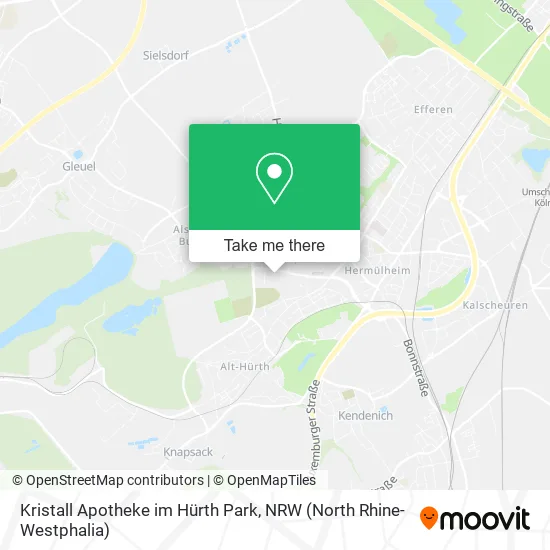 Карта Kristall Apotheke im Hürth Park